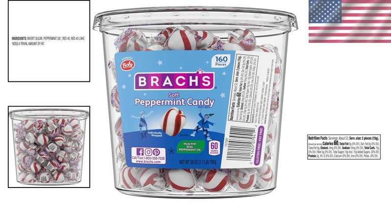 Refreshing Bob's Sweet Stripes - Soft Mint Candy, 28 oz Tub Perfect for Sharing gallery