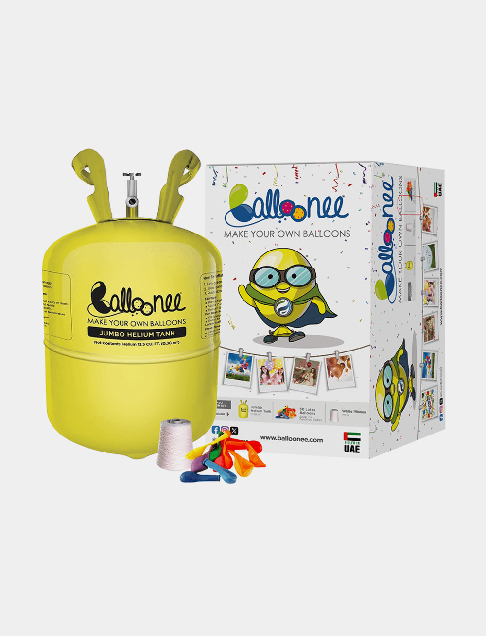 Balloonee Jumbo Helium Party Kit Cylinder, 14.9 L Helium Tank, Upto 50 Balloons gallery