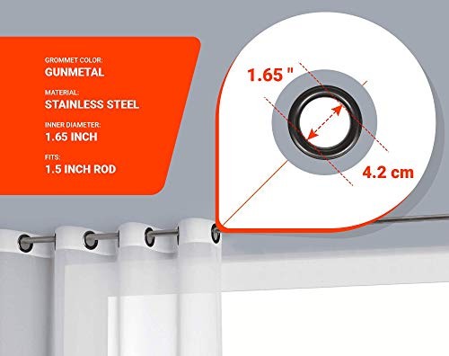 Window Scarf Curtain. Extra Long Window 54"W x 288"L (Pack of 1) White gallery