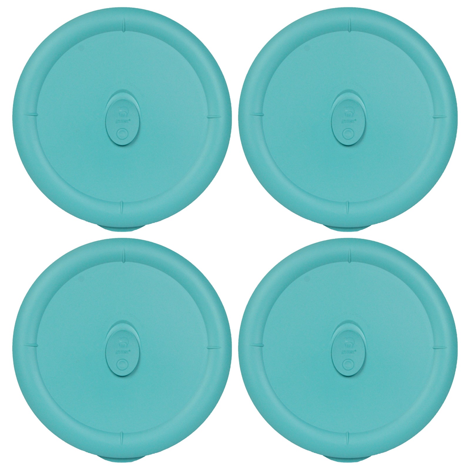 Pyrex 8202-VPC Turquoise Vented Plastic Food Storage Replacement Lid (4-Pack) gallery
