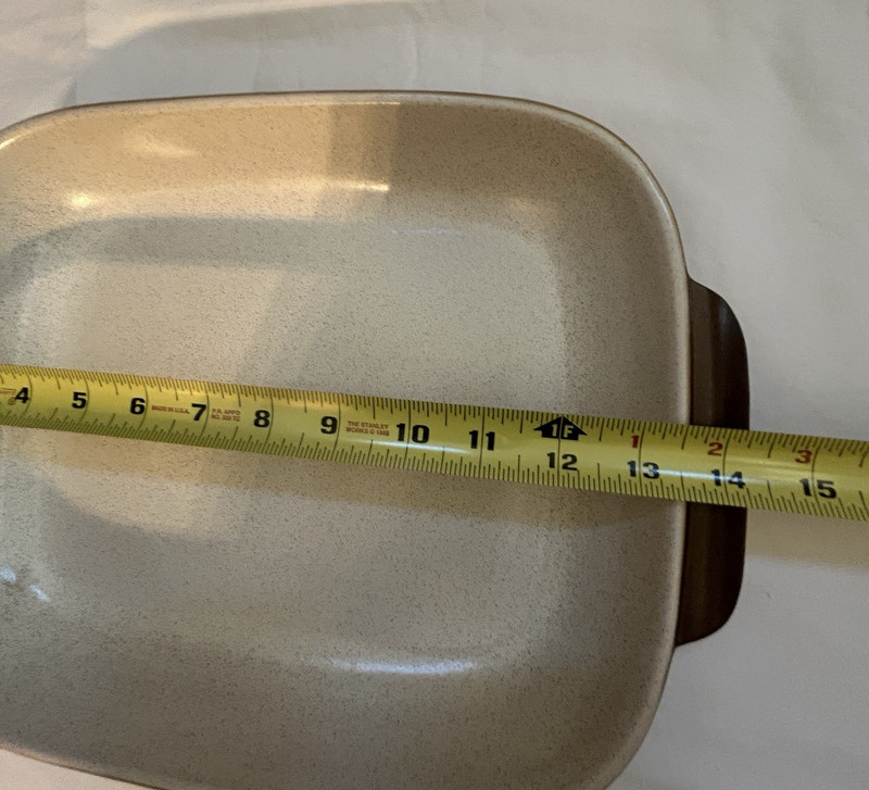 Vintage Denby Russet 14"x10" Rectangular Baker England Stoneware Oven Dish gallery