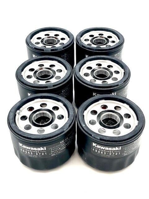 Qty (6) Oil Filter Compatible with Kawasaki 49065-0721 Replaces 49065-7007 gallery