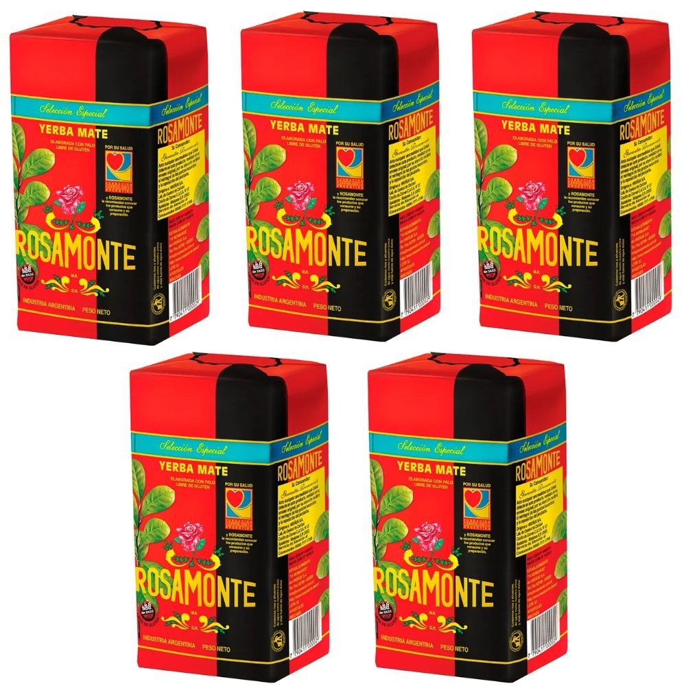 Yerba Mate Rosamonte Special Selection 5-Pack – 5 kg Total (11 lbs) Loose Leaf