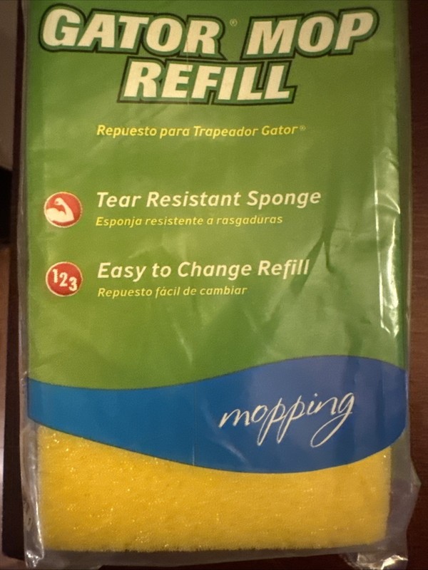 Libman Gator Mop Refill 02021 Yellow Tear Resistant Sponge Replacement New gallery