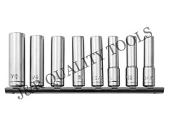 9pc 1/4″ INCH DRIVE DEEP SOCKET SET SAE WITH SOCKET HOLDER