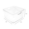 2-Pack Square Clear Storage Bins (10” L x 10” W x 6.1” H) w/Cutout Handles, P... gallery