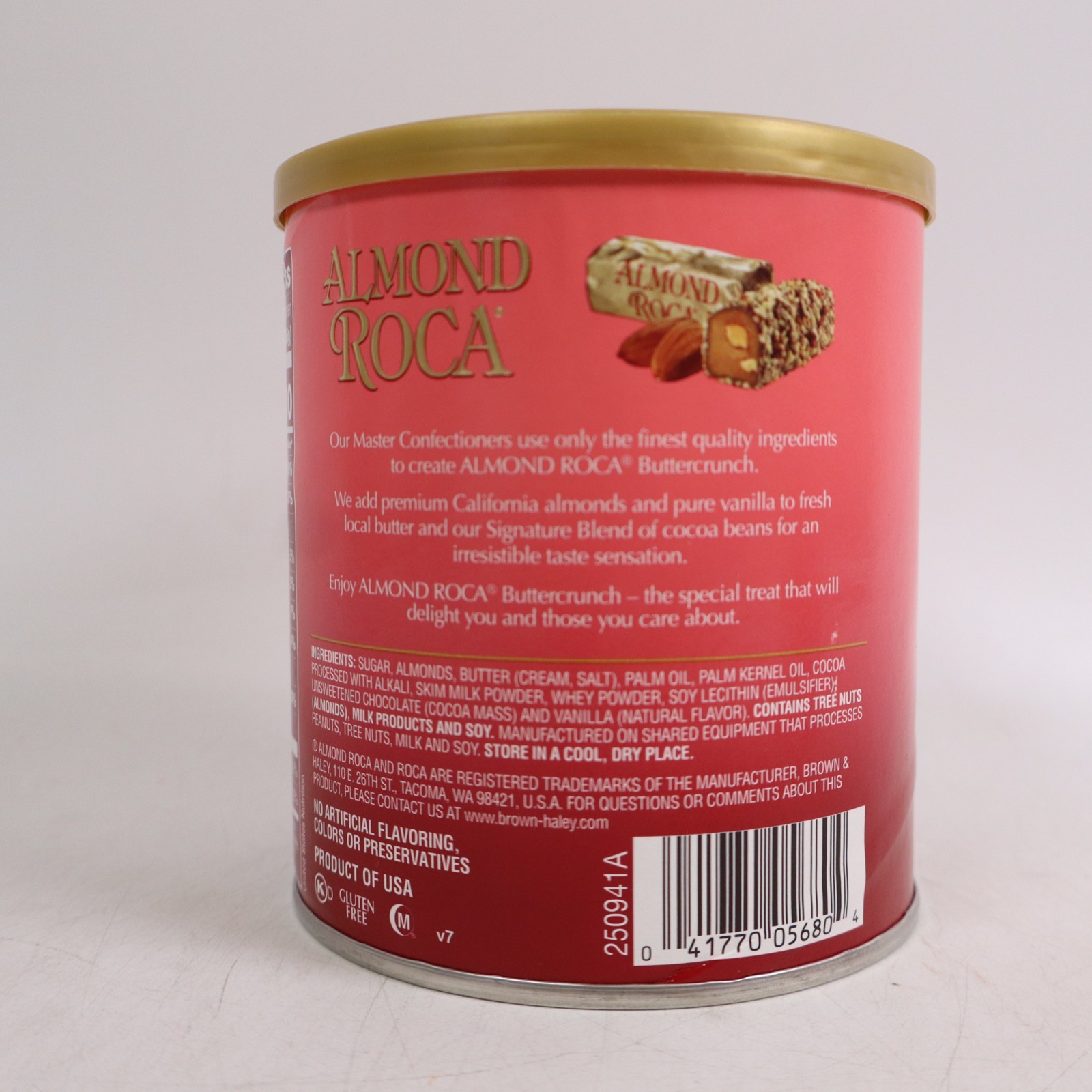 2 PACK Almond Roca 10oz Chocolate Candy Canister Buttercrunch Toffee BB 02/2027 gallery