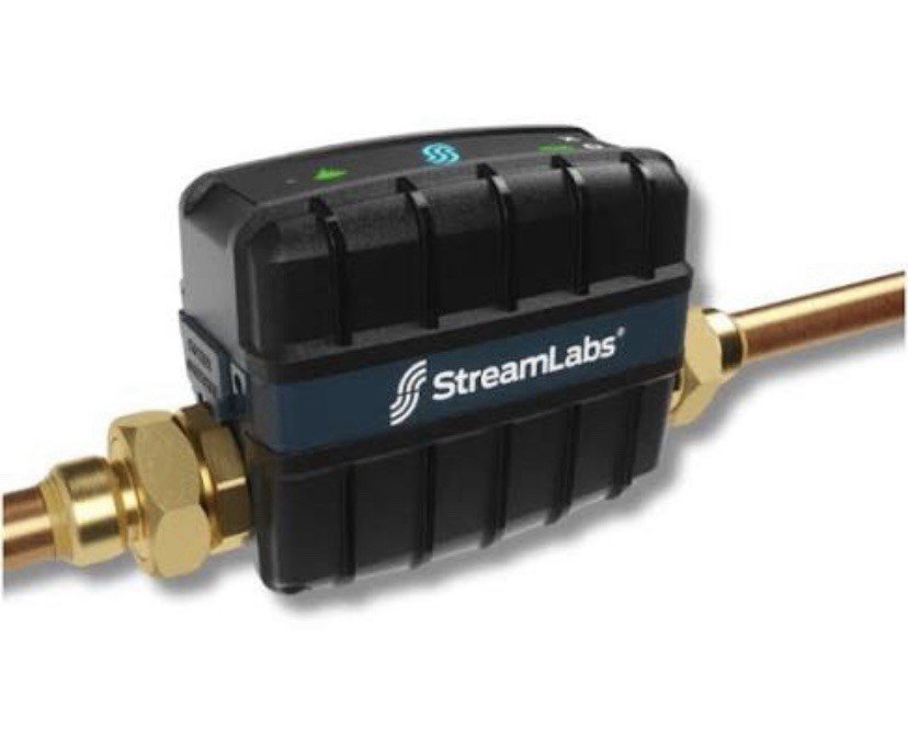 StreamLabs Electric Shut-Off Valve Leak Detector Brass/Plastic, iOS/Android gallery