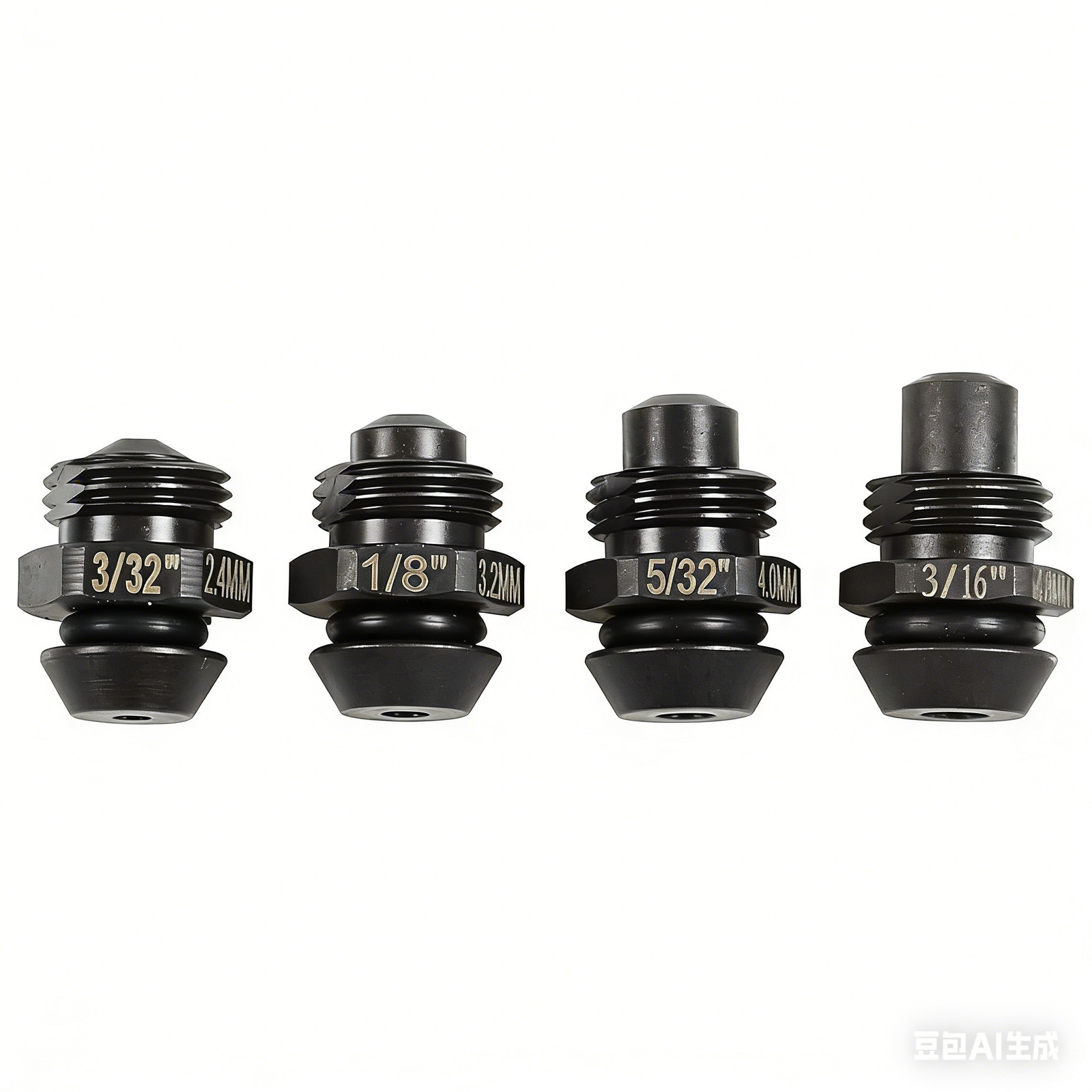 4Pcs For 2550 Rivet Tool Retention Nose Pieces 48-54-0100 3/32 1/8 5/32 3/16In gallery