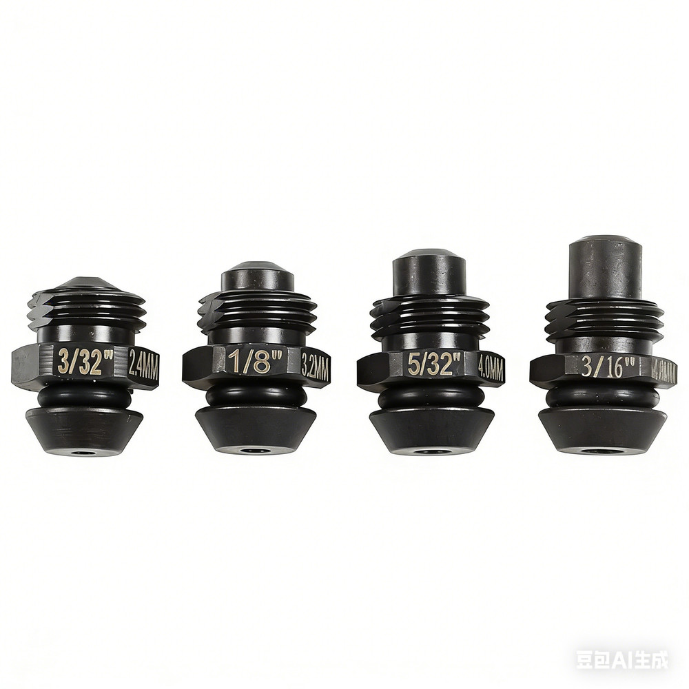4Pcs For 2550 Rivet Tool Retention Nose Pieces 48-54-0100 3/32 1/8 5/32 3/16In