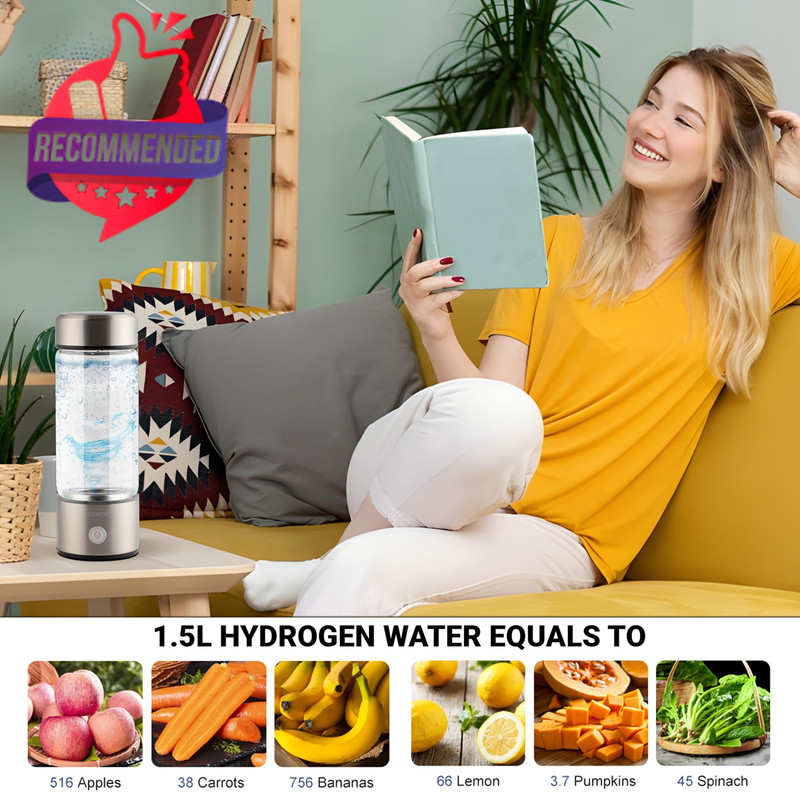PORTABLE HYDROGEN WATER BOTTLE GENERATOR 15 OZ RECHARGEABLE IONIZER gallery