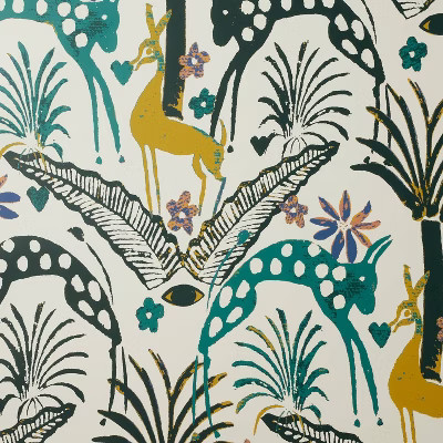 Fiesta Animals Peel and Stick Wallpaper Cream - Opalhouse designed with Jungalow gallery