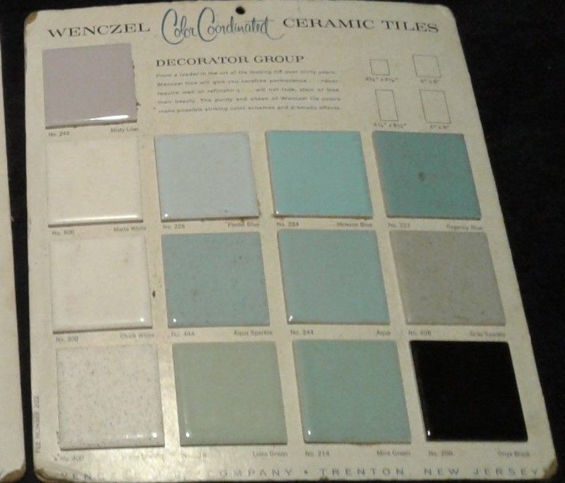 1 pc. *Blue-Gray* Glossy Ceramic Tile by Wenczel 4-5/16" *Clair-De-Lune* gallery