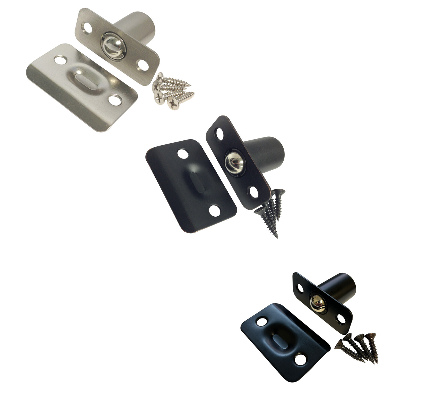 House Guard Hardware Door Ball Catch Closet Black/Satin Nickel/Oil Rubbed Bronze gallery