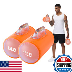 DEIRIS Water Dumbbells Set, Adjustable 4-30 LBS, Portable Travel Weights