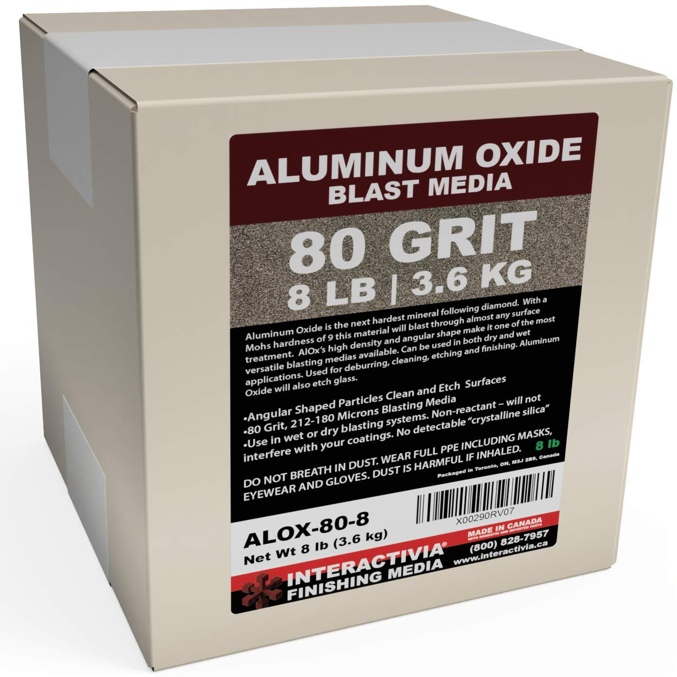 #80 Aluminum Oxide - 8 LBS - Medium Sand Blasting Abrasive Media gallery