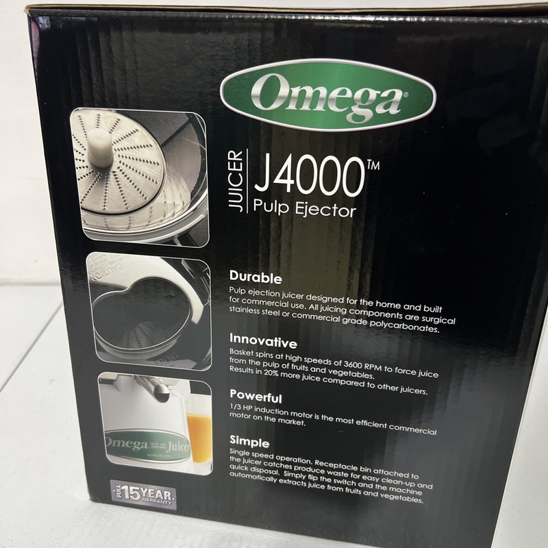 Omega High Speed Pulp Ejection Juicer 1/3 HP Surgical Stainless 3500 RPM gallery