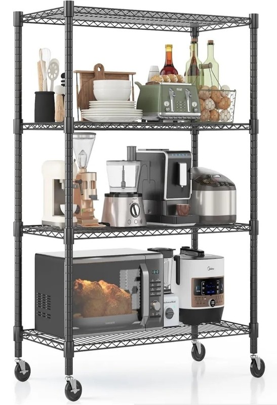 4/5 Tier Wire Shelving Unit Adjustable Metal Shelf 2000LBS Capacity Storage Rack gallery