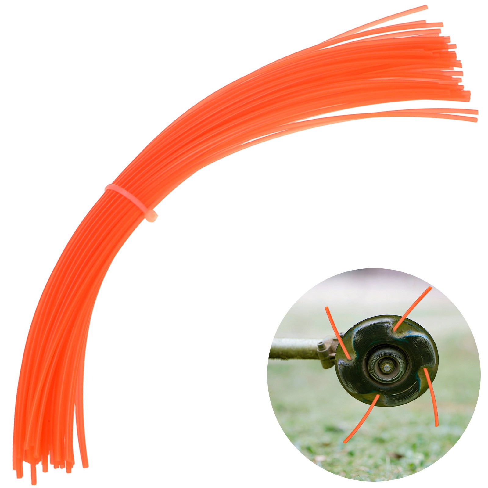 50Pcs 30x0.24cm Pre-Cut Trimmer Line Replacement String, Round Nylon Line Red gallery