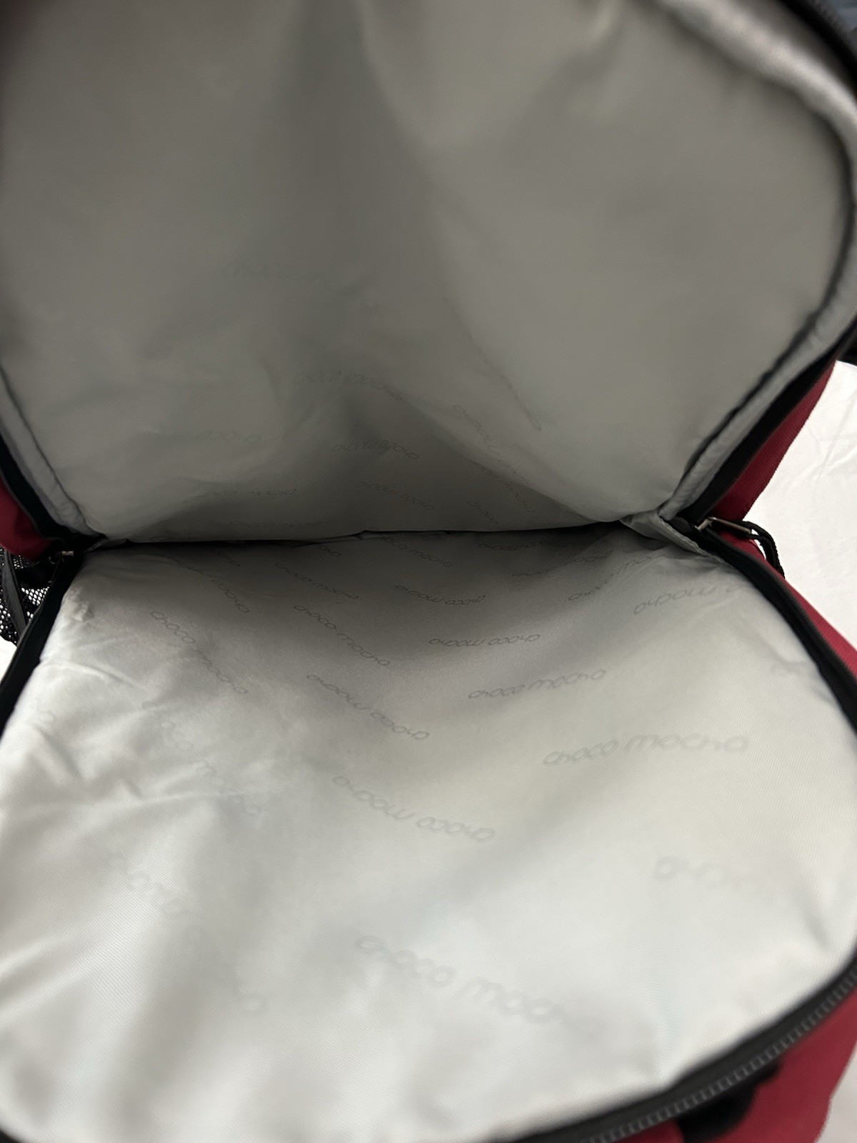 Dark Red With Bright Graphics Choco Mocha Backpack 4