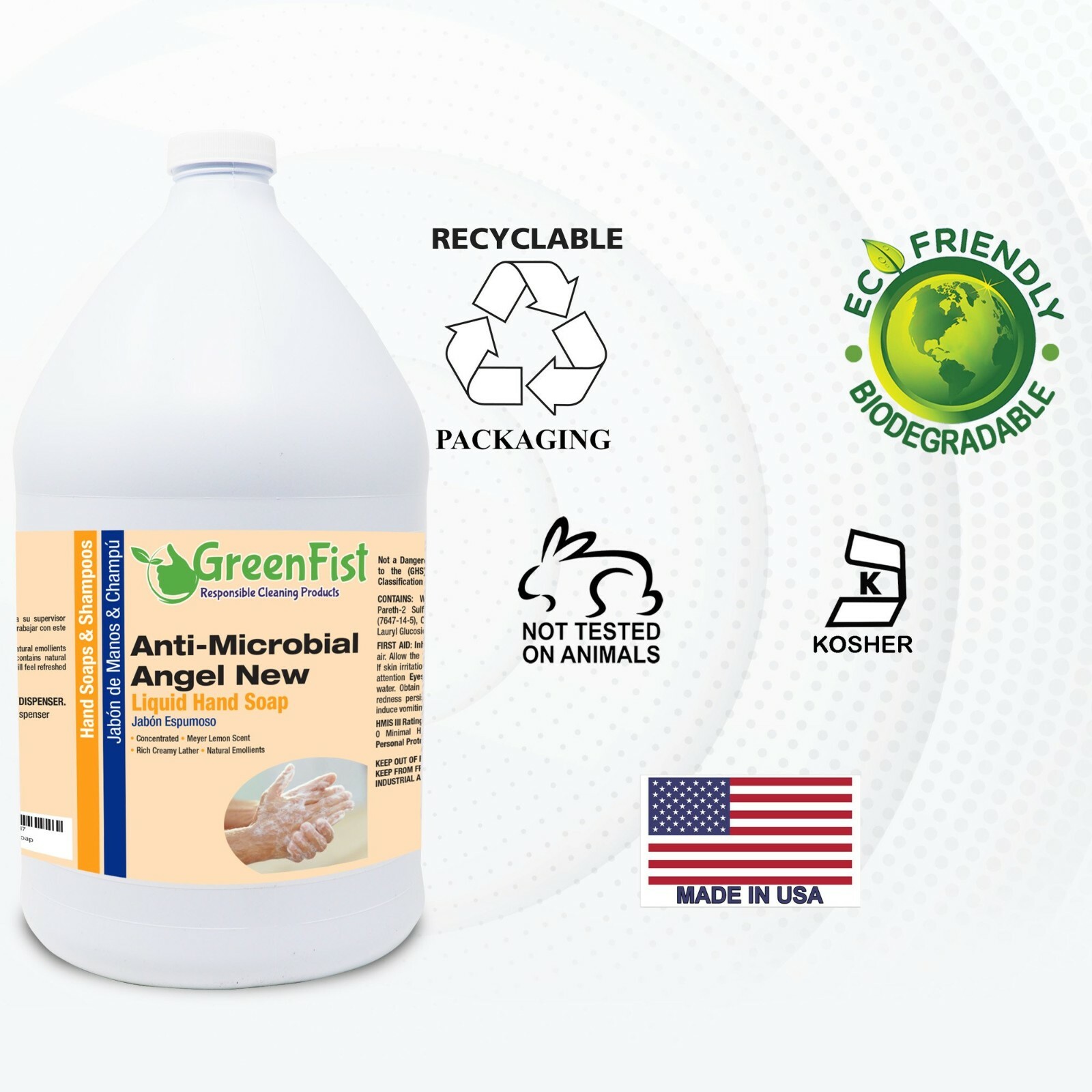 GreenFist Antimicrobial Liquid Lotion Hand Soap 1 Gallon (128 Ounce) gallery