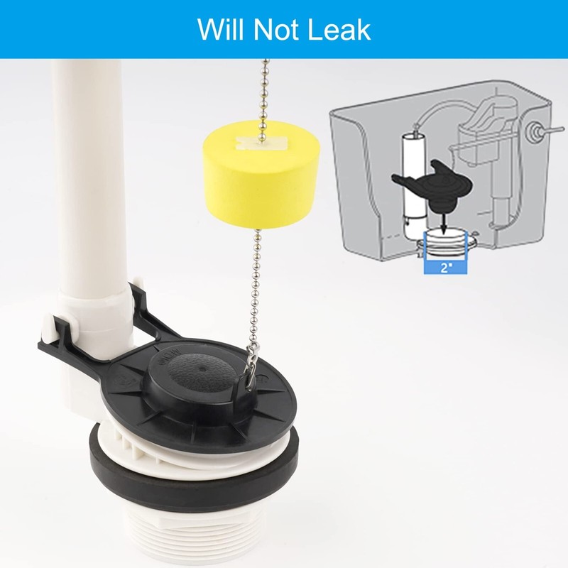 2 Pack 2-Inch Toilet Flapper Compatible American Standard 7381129-200.0070A gallery