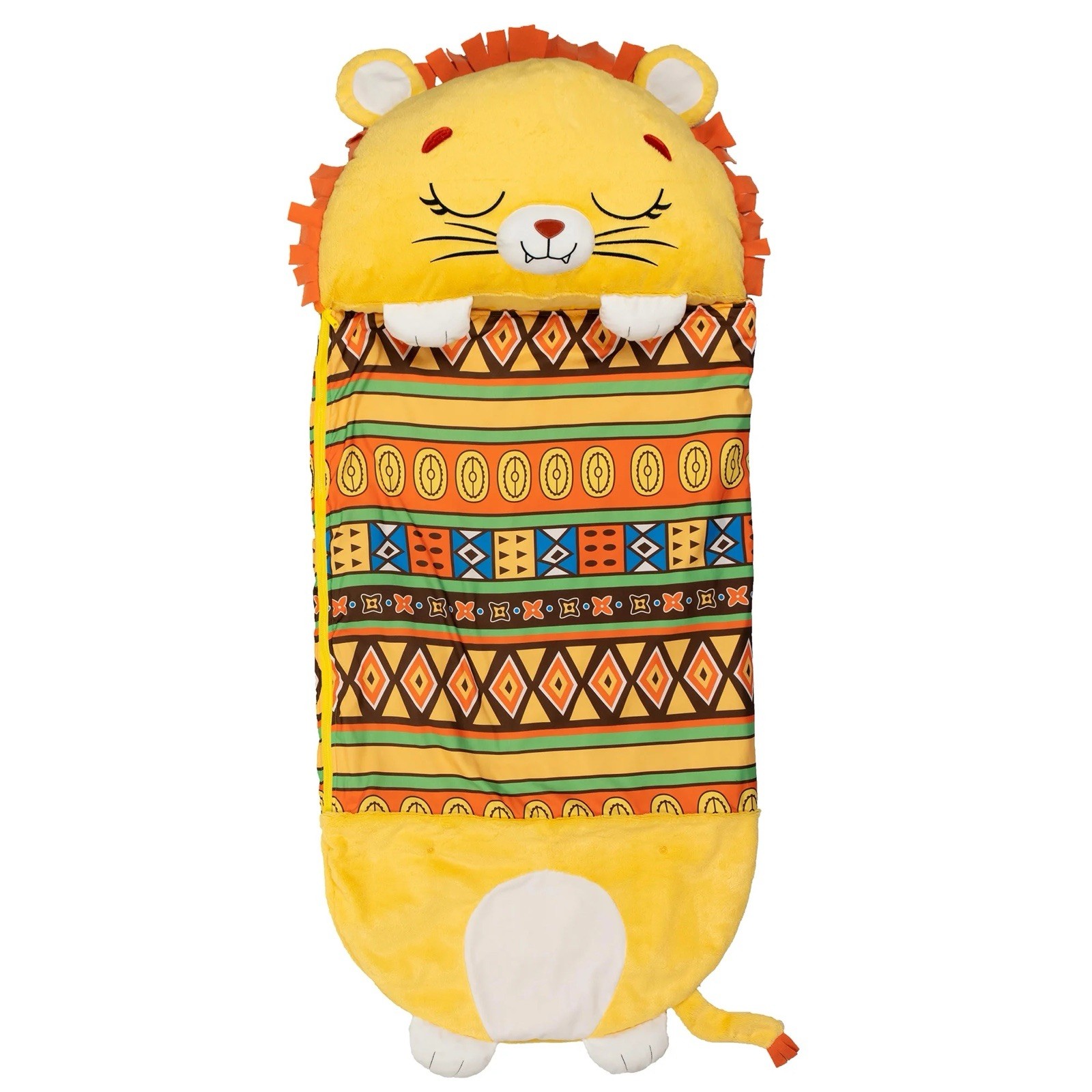 Happy Nappers Pillow & Sleepy Sack- Comfy, Cozy, Compact, Soft Lion (Large) gallery
