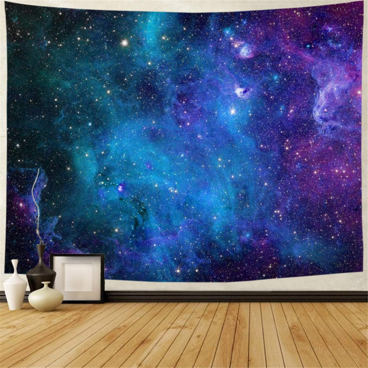 Galaxy Tapestry Blue Starry Sky Universe Space Tapestries Wall Hanging Mysteriou gallery