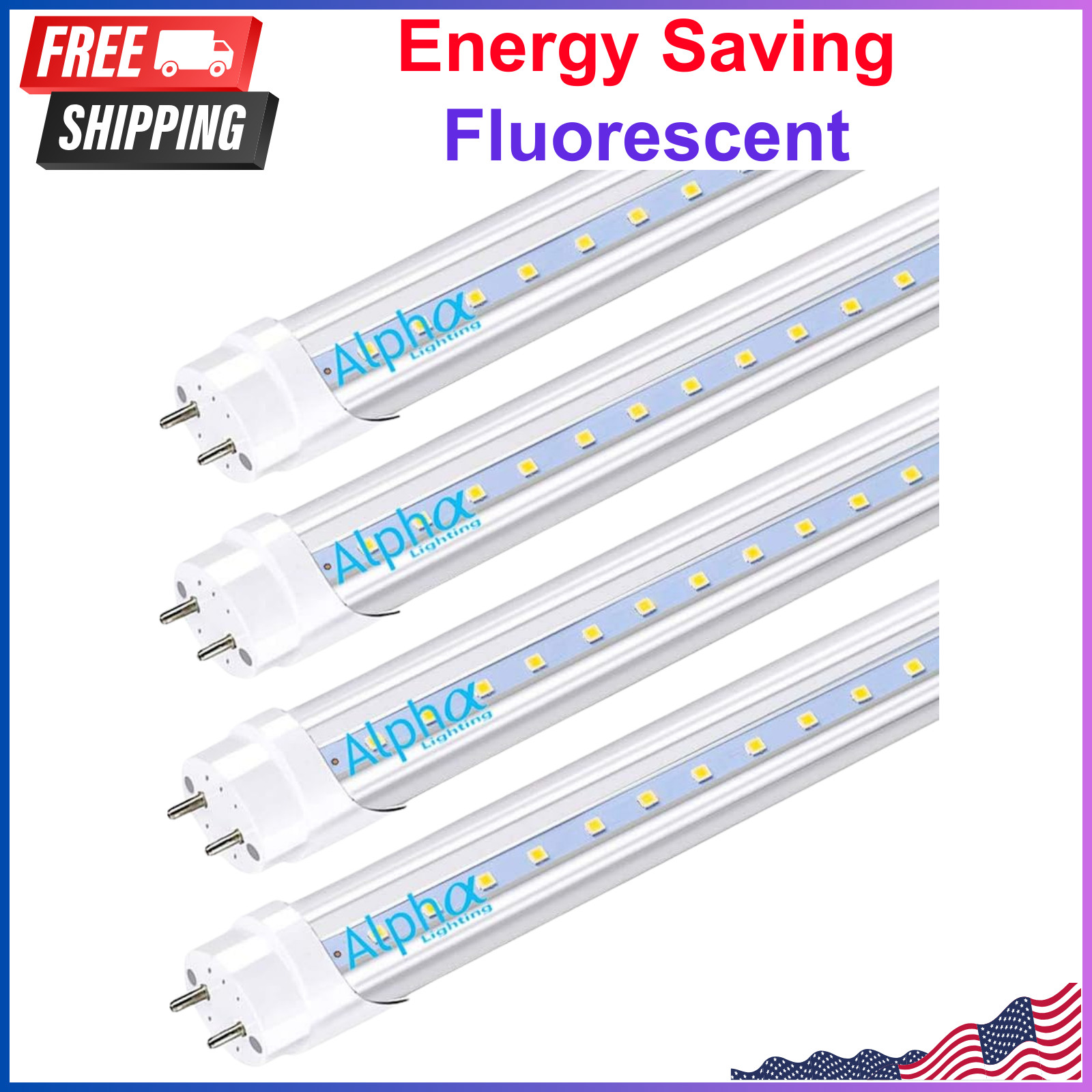 Alpha T8 T10 T12 LED Light Bulbs Clear Or Frosted Lens 4FT 18W 6000K- 6500K Cool gallery