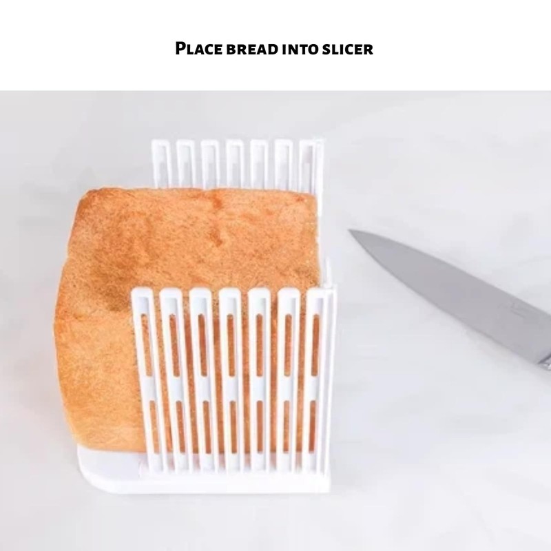 Bread Slicer for Homemade Bread, Adjustable Thickness Slicing Guide Foldable gallery