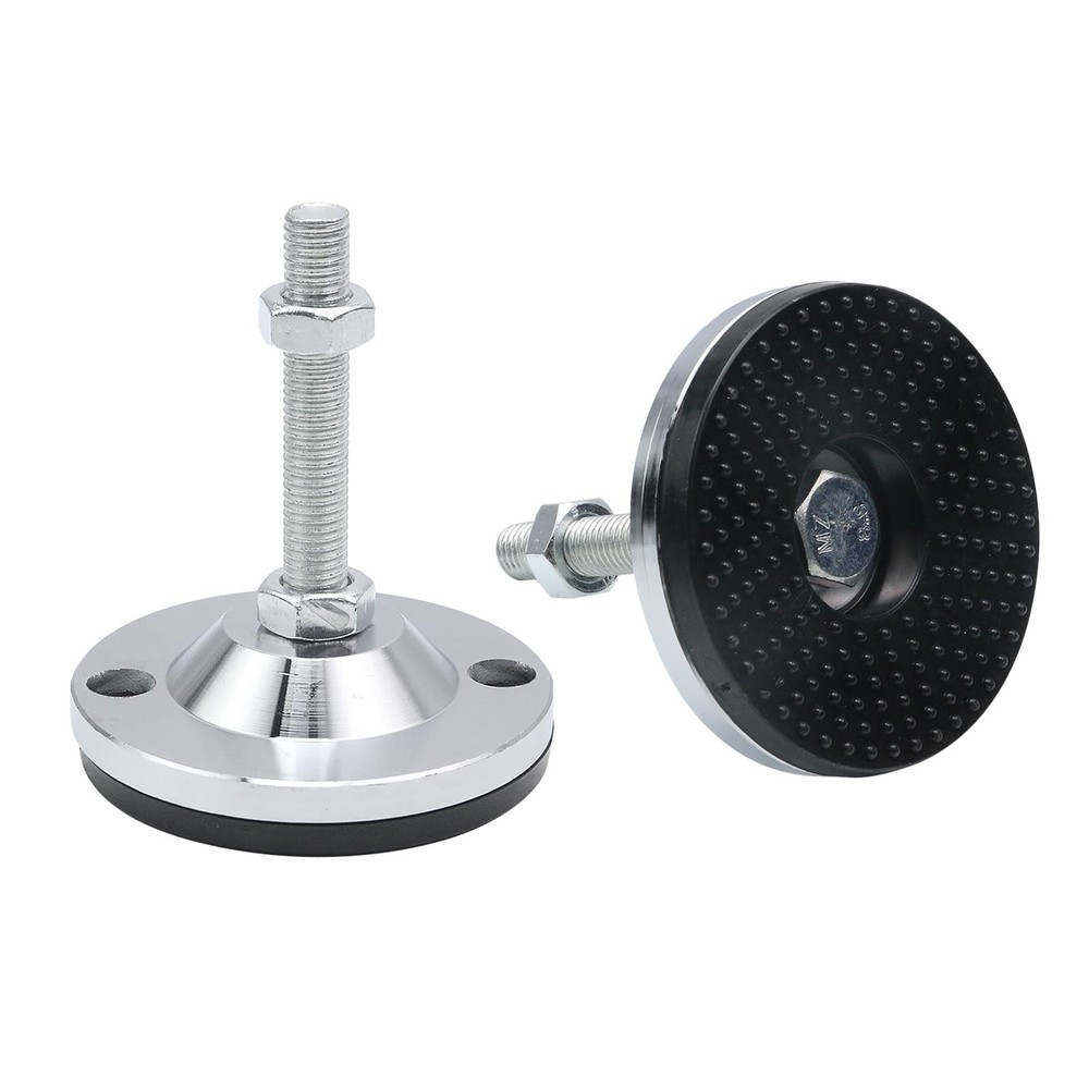 Leveling Feet M14 Thread Adjustable Feet Levelers Carbon Steel Black Silver 1...
