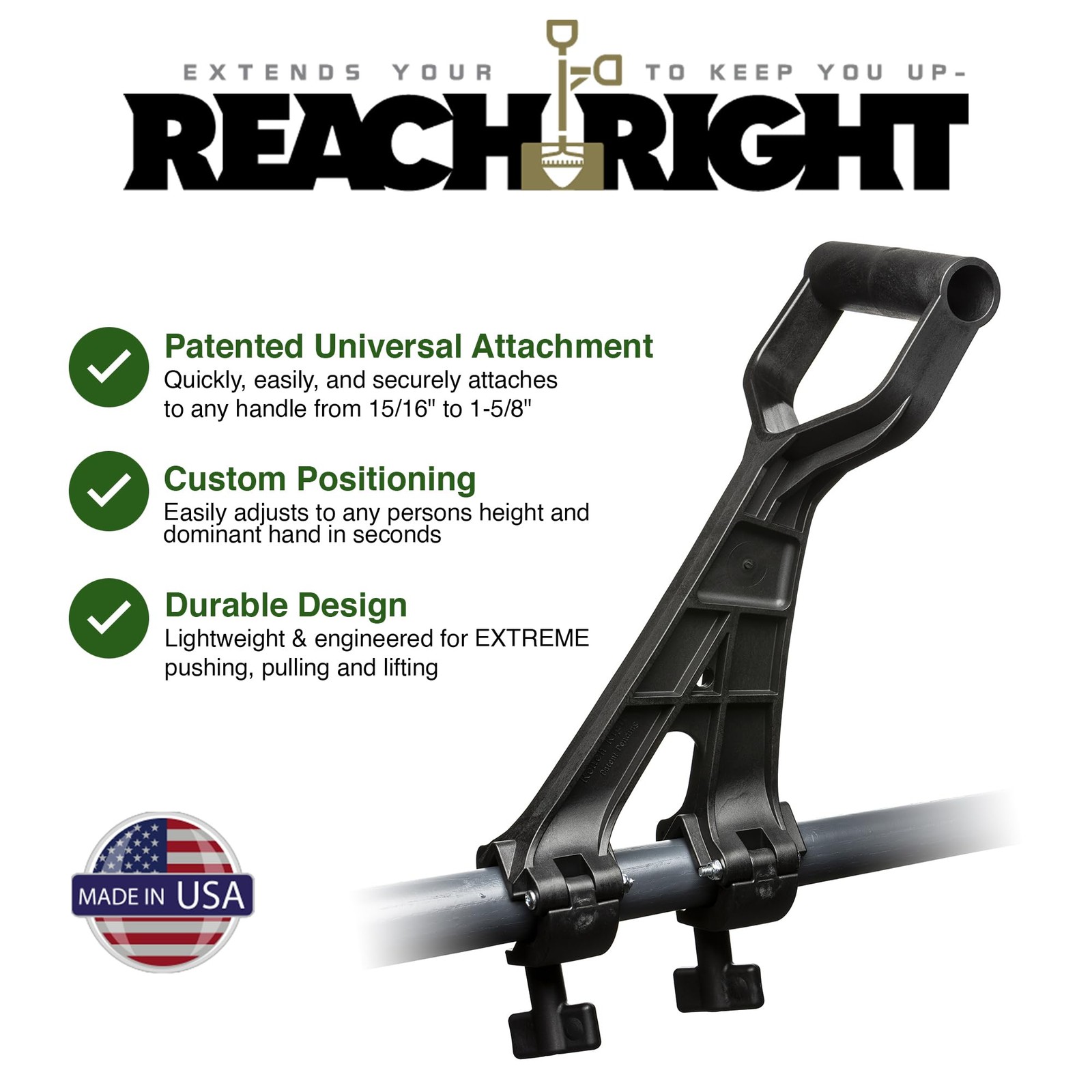 Universal Handle Attachment for Weedeater, String Trimmer, Shovel, Rake & Mor... gallery