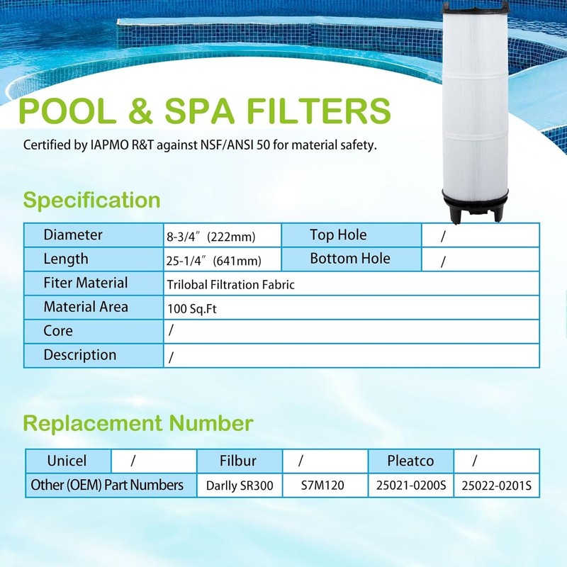 S7M120 System 3 *INNER ONLY* Pool Filter Compatible with 25021-0200S & S7M120 gallery