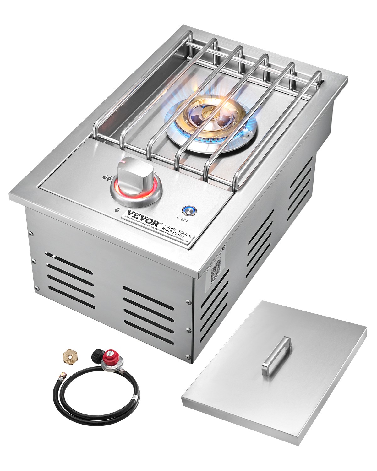 VEVOR Single Grilling Side Burner for Outdoor 17,000BTU Propane & Natural Gas gallery