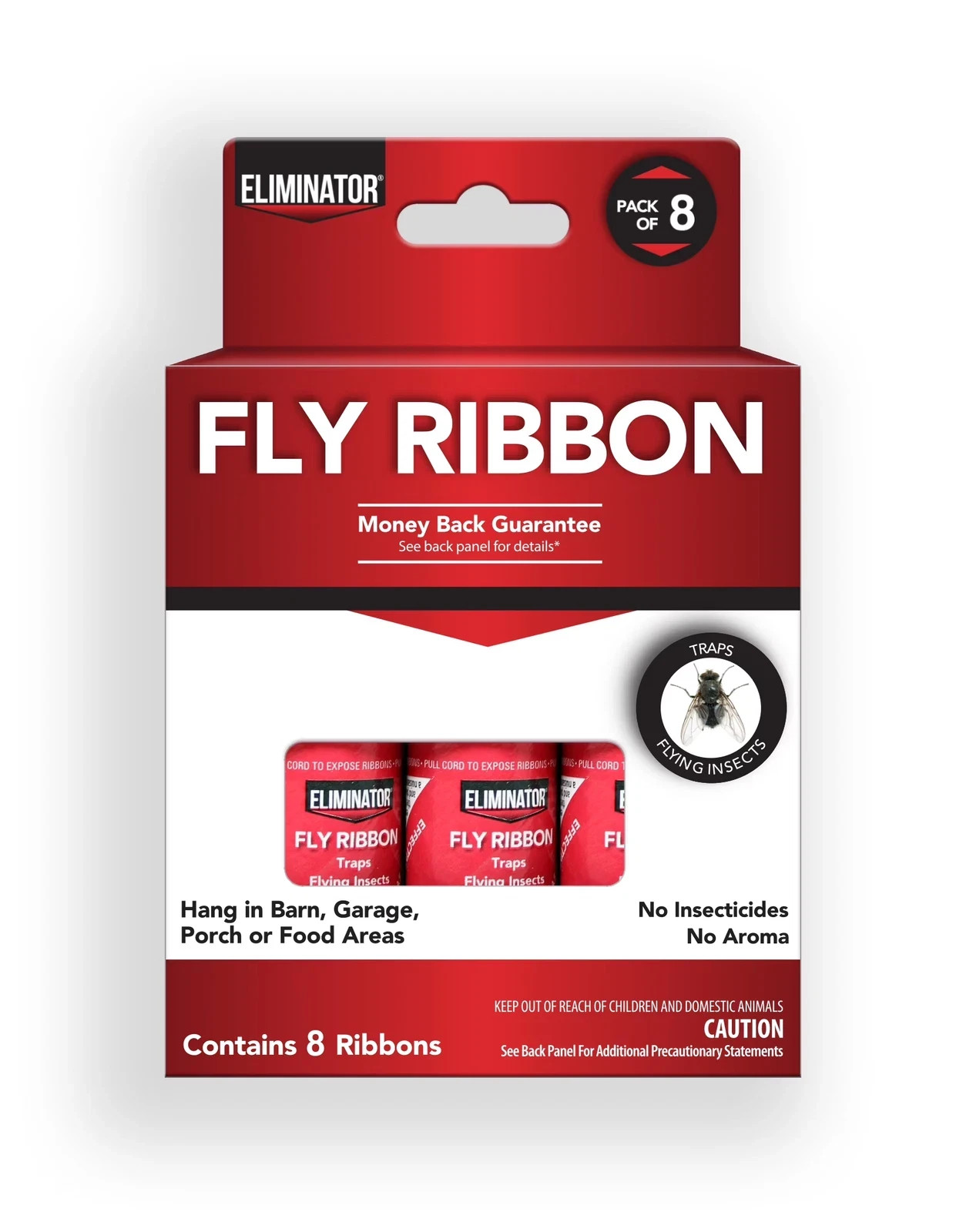 Eliminator Non-Toxic Fly Ribbon, 8 Pack, Poison-Free Pest Control, Sticky Paper gallery