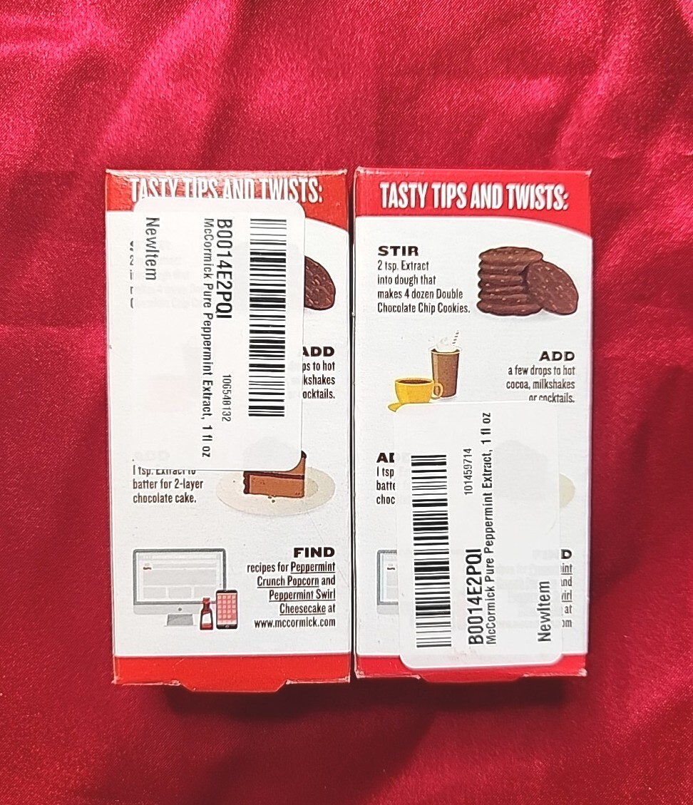 2 Pack- McCormick Pure Peppermint Extract - 1 oz. Expiration 2027. Free Shipping gallery