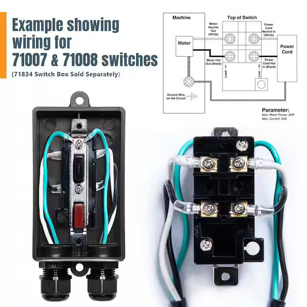 ‎POWERTEC 120-Volt/230-Volt Dual Voltage, Paddle Switch, 16-Amp at 230-Volt, Fit gallery