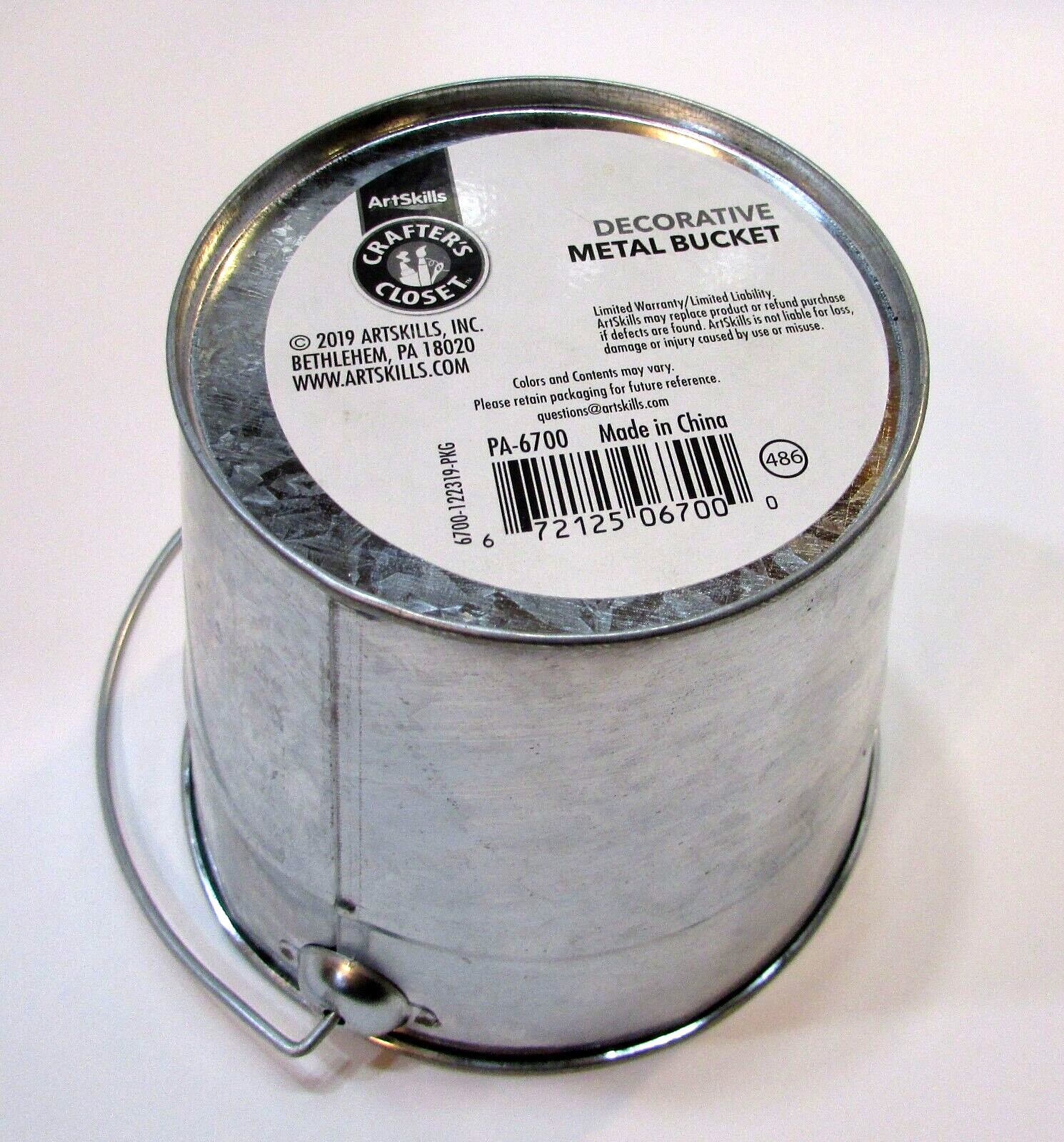 Good 2019 Small 4x5 Miniature Silver Steel Tin Feed Milk Pail Farm Scrub Bucket gallery