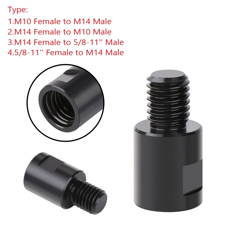 Adapter Convert Arbor Connector to 5/8"-11 M10 M14 Thread Angle Grinder Hole Saw