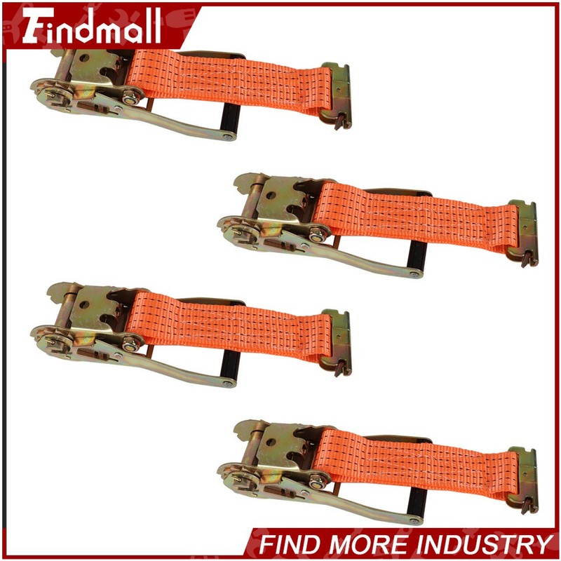 Findmall 4 Pack 2" x 15' E-Track Ratchet Straps 4400-lbs Heavy Duty Tie Downs gallery