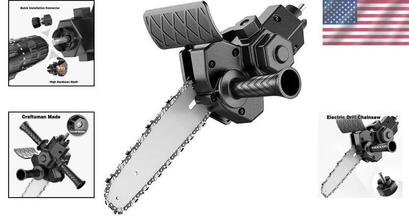 Transform Your Drill: 6-Inch Electric Drill Chainsaw Attachment for Wood Cutting gallery