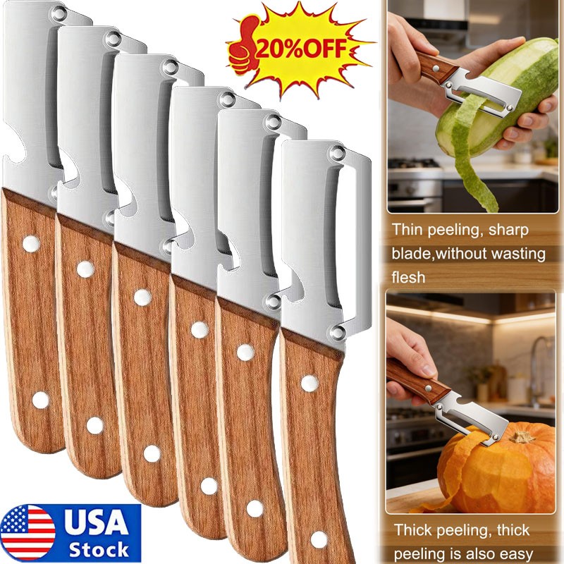 6PCS 2 in 1 Multi-Functional Vegetable Peeler for Kitchen Stainless Steel Peeler gallery