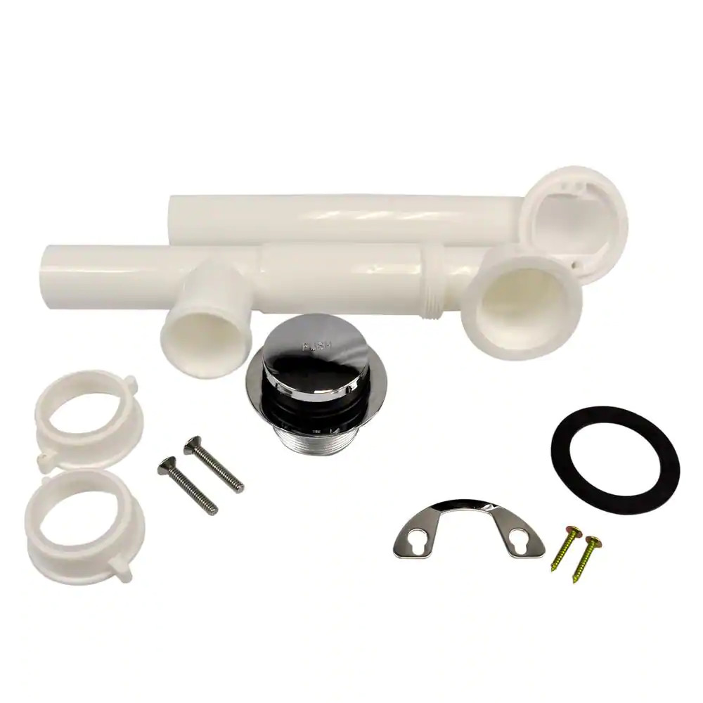 Touch-Toe Tub Drain Kit with Chrome Trim gallery