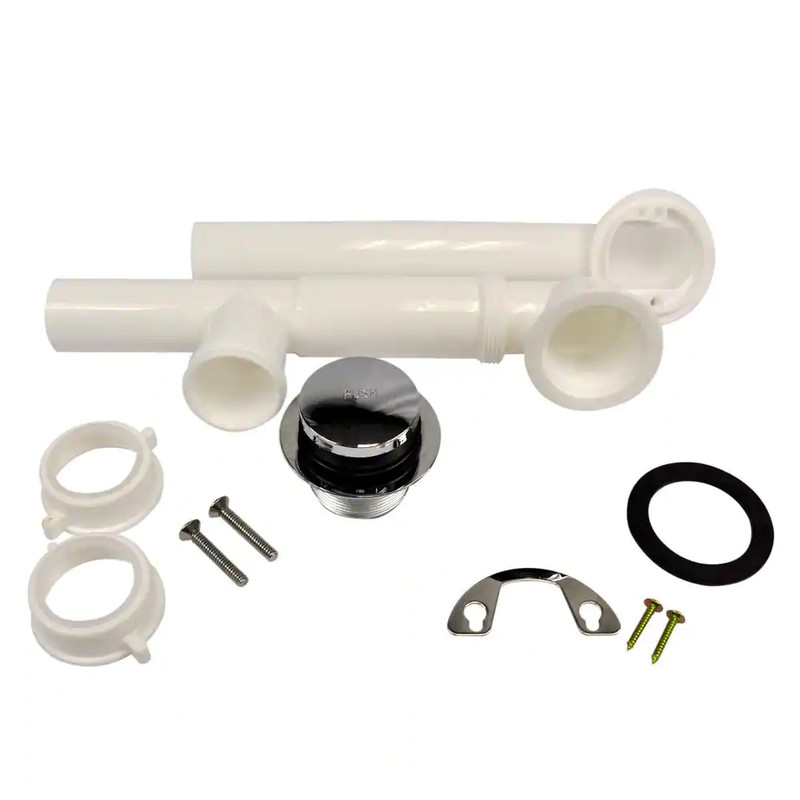 Touch-Toe Tub Drain Kit with Chrome Trim gallery