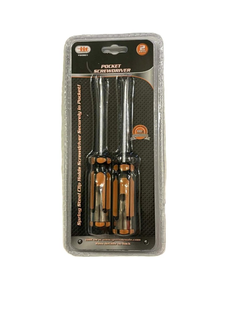 IIT 2pc 2" Pocket Screwdriver 1/8" & #0 Hand Tools 60801