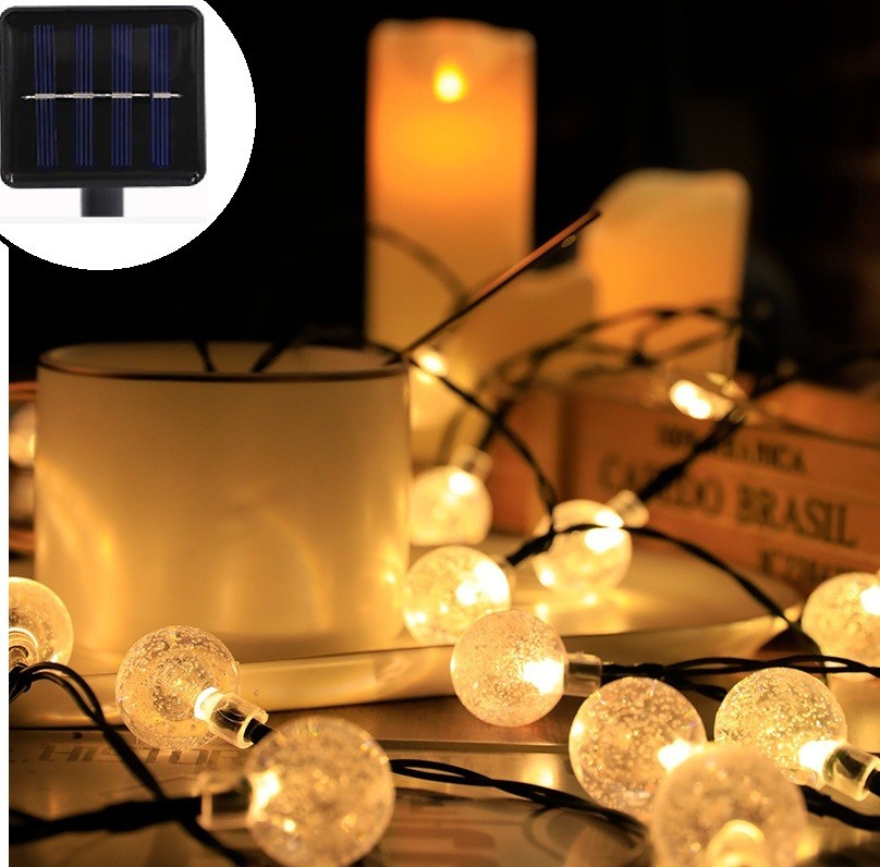 Solar String Light 30 LED Bulbs 21ft Patio Party Yard Wedding Waterproof Outdoor gallery