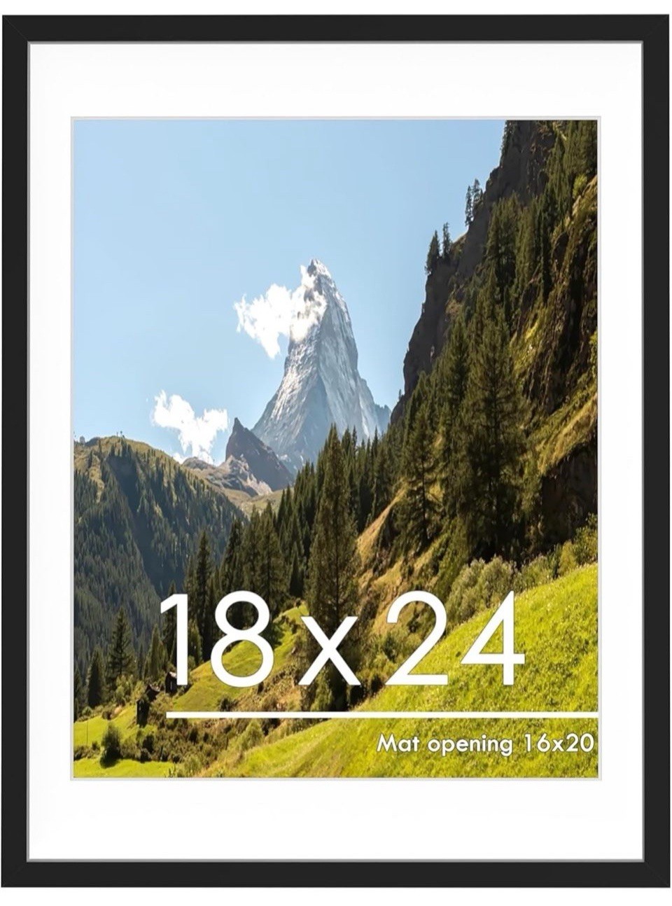 PEALSN 18x24 Picture Frame, Display Pictures 16 × 20 with Mat or 18 x 24 gallery