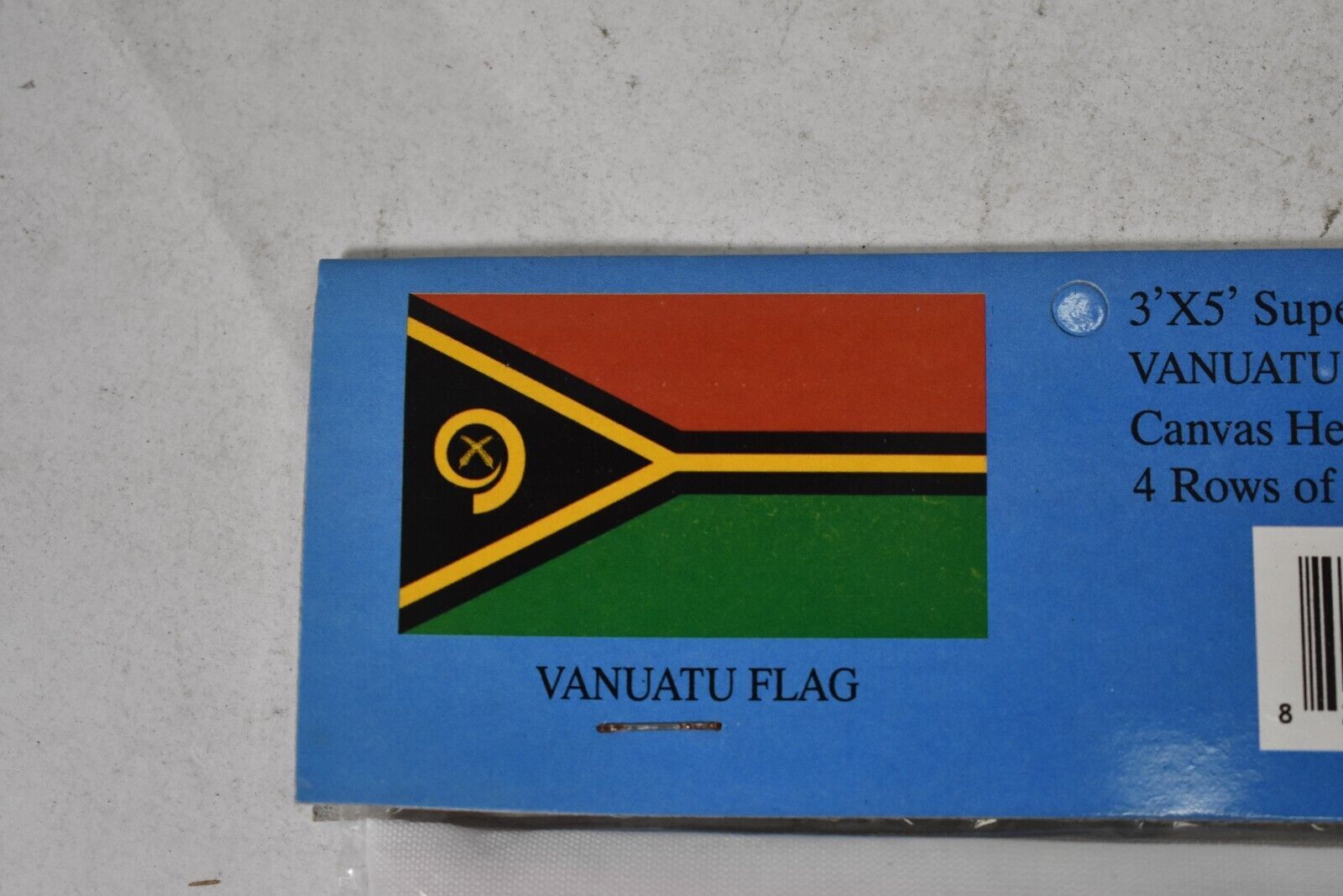 Vanuatu Flag 3' x 5' Canvas Header & Brass Grommets Super Polyester 4 Row Sewing gallery