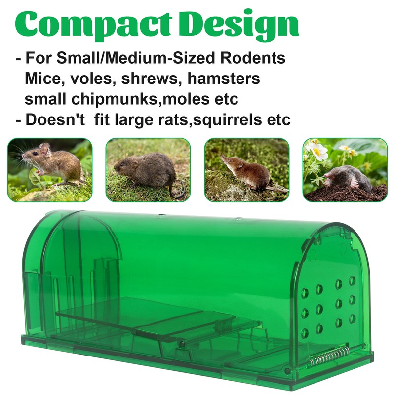 2 Pack Humane Mouse Traps Live Catch and Release Reusable Rat Traps Mousetrap gallery
