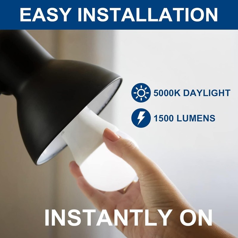 LED Light Bulbs100 Watt Equivalent A19 13W Lightbulb 5000K Daylight White 4 Pack gallery